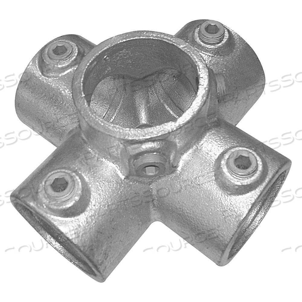STRUCTURAL PIPE FITTING, CROSS, 1 1/4 IN FOR PIPE SIZE, FOR 1 5/8 IN ACTUAL PIPE OUTER DIA, PIPE by Approved Vendor