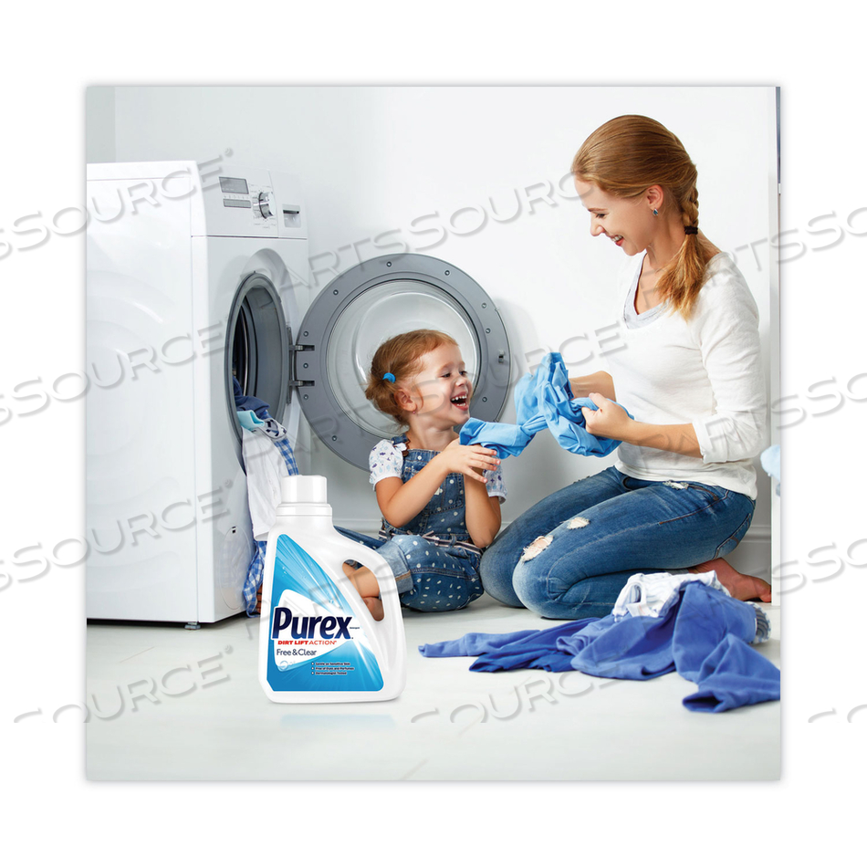 FREE AND CLEAR LIQUID LAUNDRY DETERGENT, UNSCENTED, 75 OZ BOTTLE by Purex FREE AND CLEAR LIQUID LAUNDRY DETERGENT, UNSCENTED, 75 OZ BOTTLE by Purex