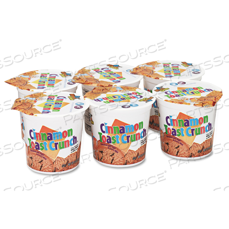CINNAMON TOAST CRUNCH CEREAL, SINGLE-SERVE 2 OZ CUP by General Mills CINNAMON TOAST CRUNCH CEREAL, SINGLE-SERVE 2 OZ CUP by General Mills