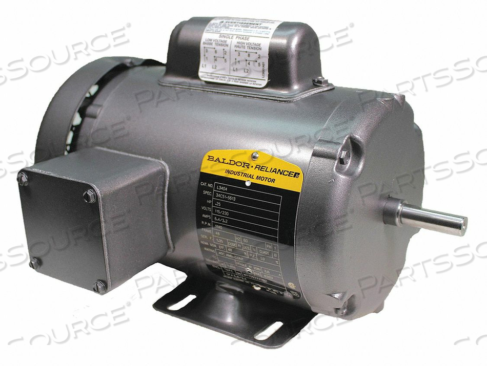 MOTOR 1/4 HP 1140 RPM 115/230V 48 TEFC by BALDOR MOTOR 1/4 HP 1140 RPM 115/230V 48 TEFC by BALDOR