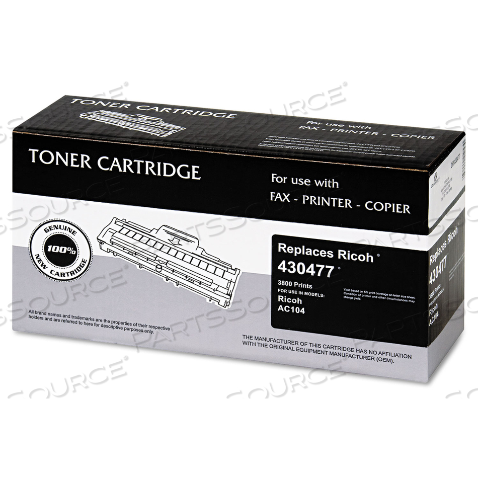 REMANUFACTURED 89839 (AC104) TONER, 3,500 PAGE-YIELD, BLACK 