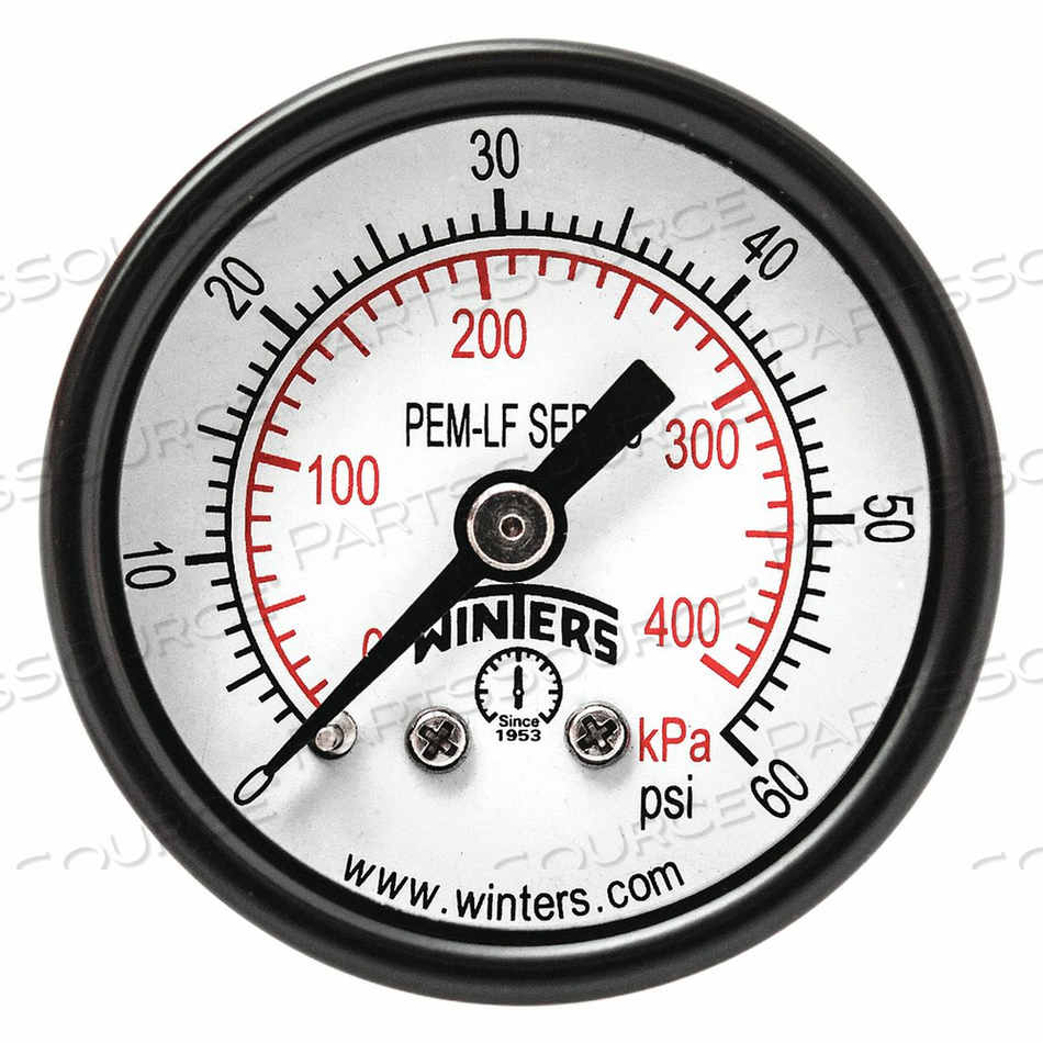 J1385 GAUGE PRESSURE 1-1/2IN. 0 TO 60 PSI by Winters Instruments