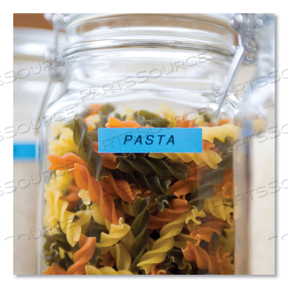 TZE LAMINATED REMOVABLE LABEL TAPES, 0.94" X 26.2 FT, BLACK ON BLUE by Brother