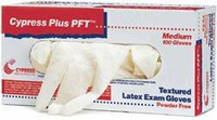 CYPRESS PLUS® PFT LATEX STANDARD CUFF LENGTH EXAM GLOVE, MEDIUM, IVORY (100 PER BOX) by McKesson