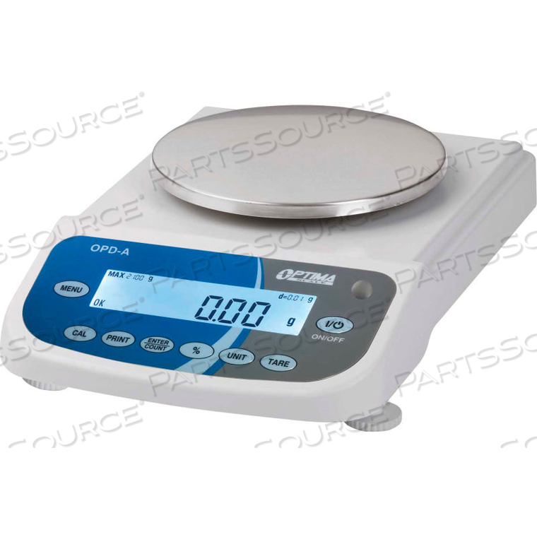 HIGH PRECISION BALANCE 1100G X 0.01G 6-1/2" X 7-5/16" by Optima Scale Manufacturing Inc.