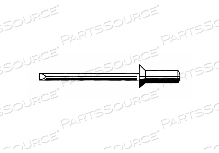 BLIND RIVET,1 51/82" L,1/8" DIA0, INCH, 1 5/8 IN OVERALL LG, 33/64 IN BODY LG, ALUMINUM by Fabory BLIND RIVET,1 51/82" L,1/8" DIA0, INCH, 1 5/8 IN OVERALL LG, 33/64 IN BODY LG, ALUMINUM by Fabory