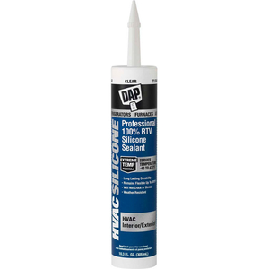 HVAC PROFESSIONAL 100% RTV SILICONE SEALANT - 10.1 OZ., CLEAR - by DAP Products Inc.