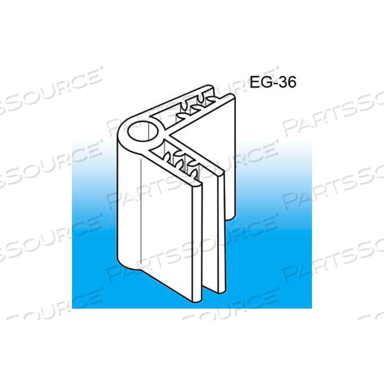 GRIP-TITE 2-WAY 90 PANEL CONNECTOR, 1"L X 1"W, CLEAR 