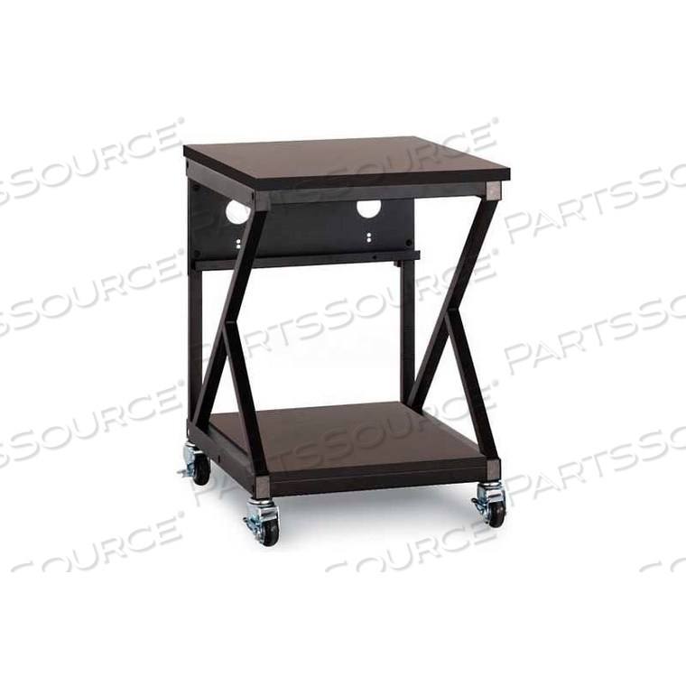 24" PERFORMANCE 300 SERIES LAN STATION WITH FULL BOTTOM SHELF, AFRICAN MAHOGANY by Kendall Howard LLC