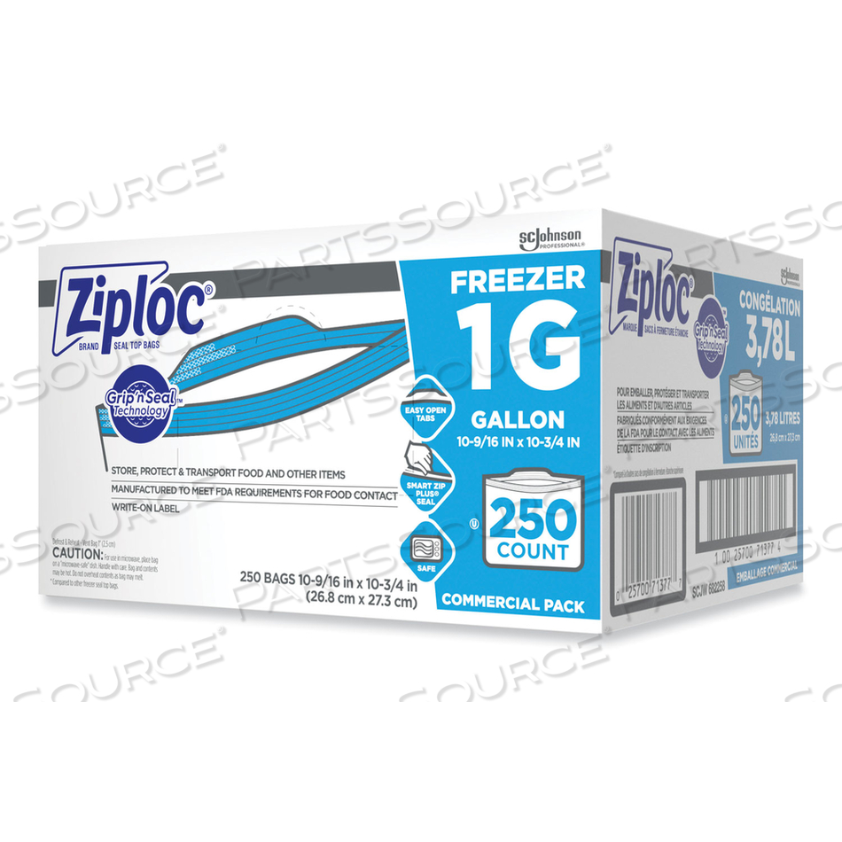 RECLOSABLE BAG GALLON LDPE PK250 by Ziploc RECLOSABLE BAG GALLON LDPE PK250 by Ziploc