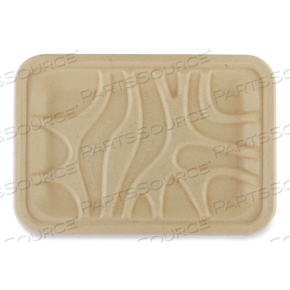 FIBER TRAYS, 5.7 X 8.2 X 0.6, NATURAL, PAPER by World Centric