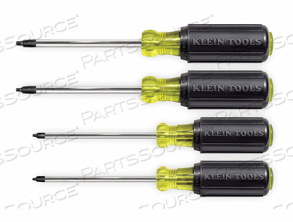 SQUARE RECESS SCREWDRIVER SET - 4-PIECE by Klein Tools