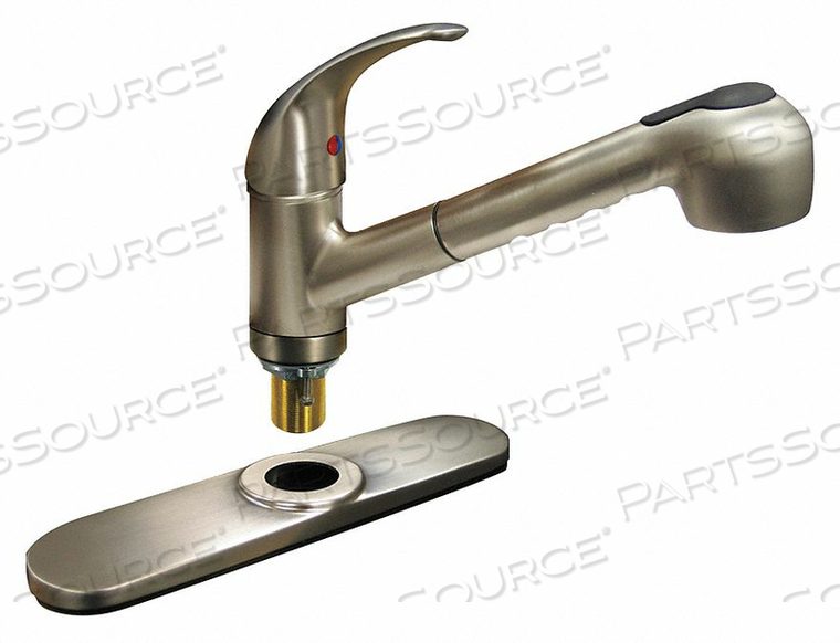 LOW ARC PULL OUT BRUSHED NICKEL 1.8GPM by Dominion Commercial Faucets