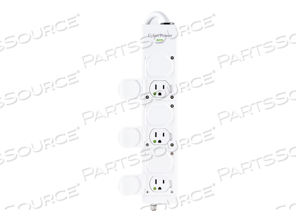 MEDICAL GRADE MPV615P, POWER STRIP, AC 100-125 V, INPUT: NEMA 5-15P, OUTPUT CONNECTORS: 6 (6 X NEMA 5-15R), 16.4 FT CORD by CyberPower