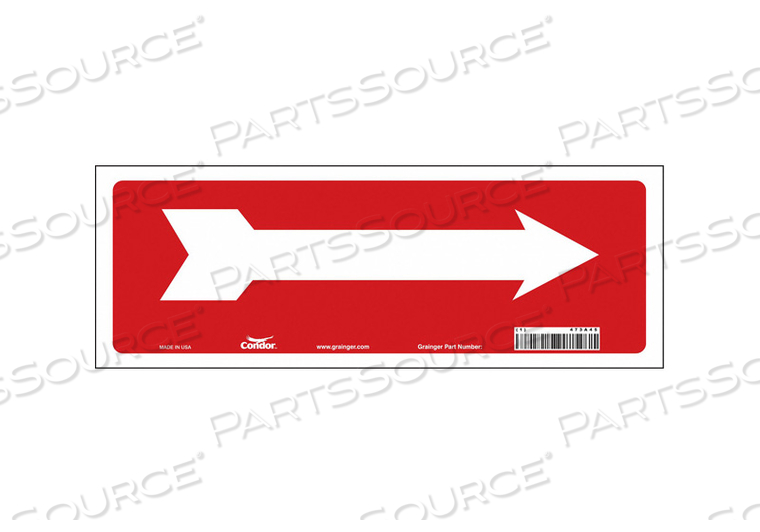 SAFETY SIGN 14 W 5 H 0.004 THICKNESS 