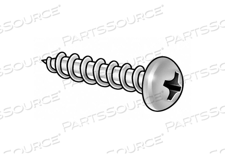 TAPPING SHEET METAL SCREW, #14 SIZE, 1 1/2 IN LG, 18-8 STAINLESS STEEL, PLAIN, TRUSS, AB by Fabory TAPPING SHEET METAL SCREW, #14 SIZE, 1 1/2 IN LG, 18-8 STAINLESS STEEL, PLAIN, TRUSS, AB by Fabory