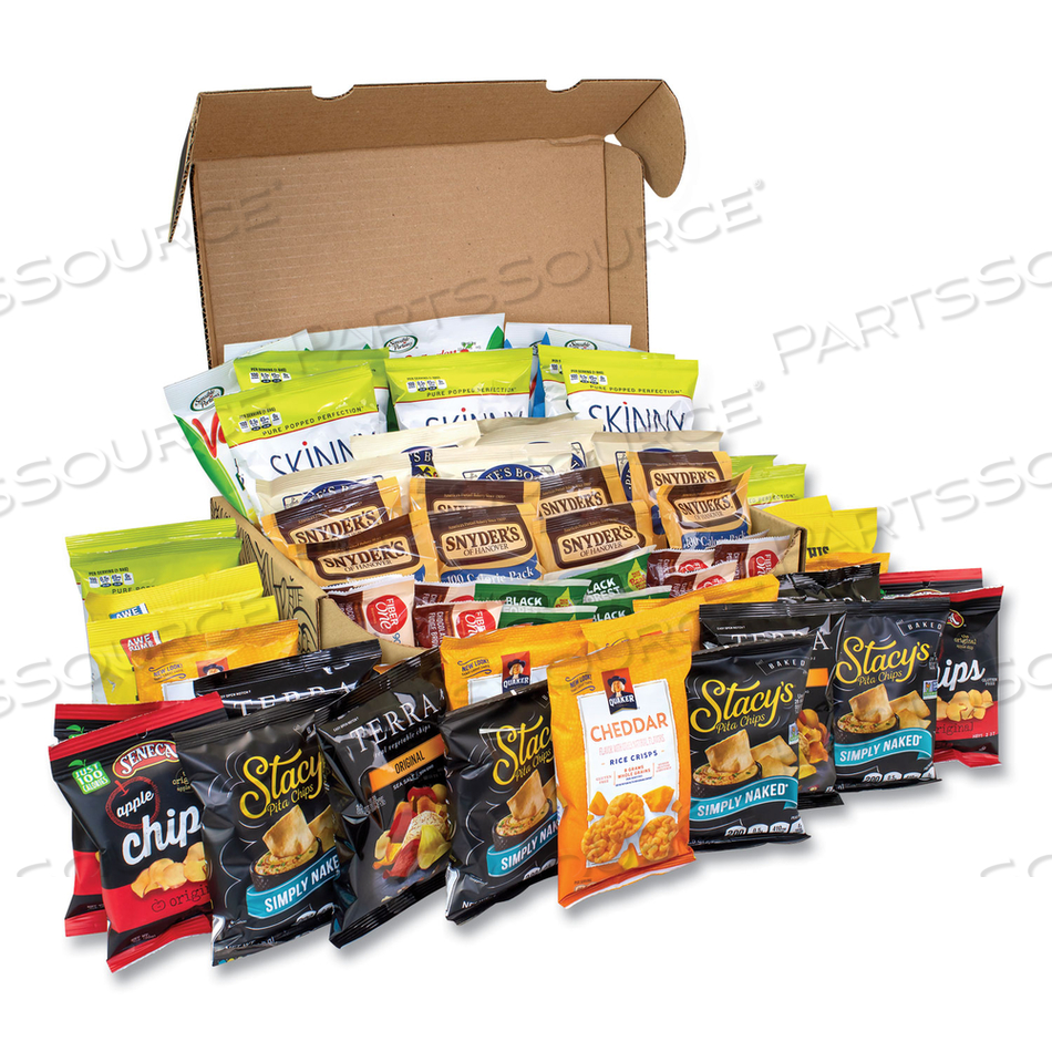 BIG HEALTHY SNACK BOX, 61 ASSORTED SNACKS 