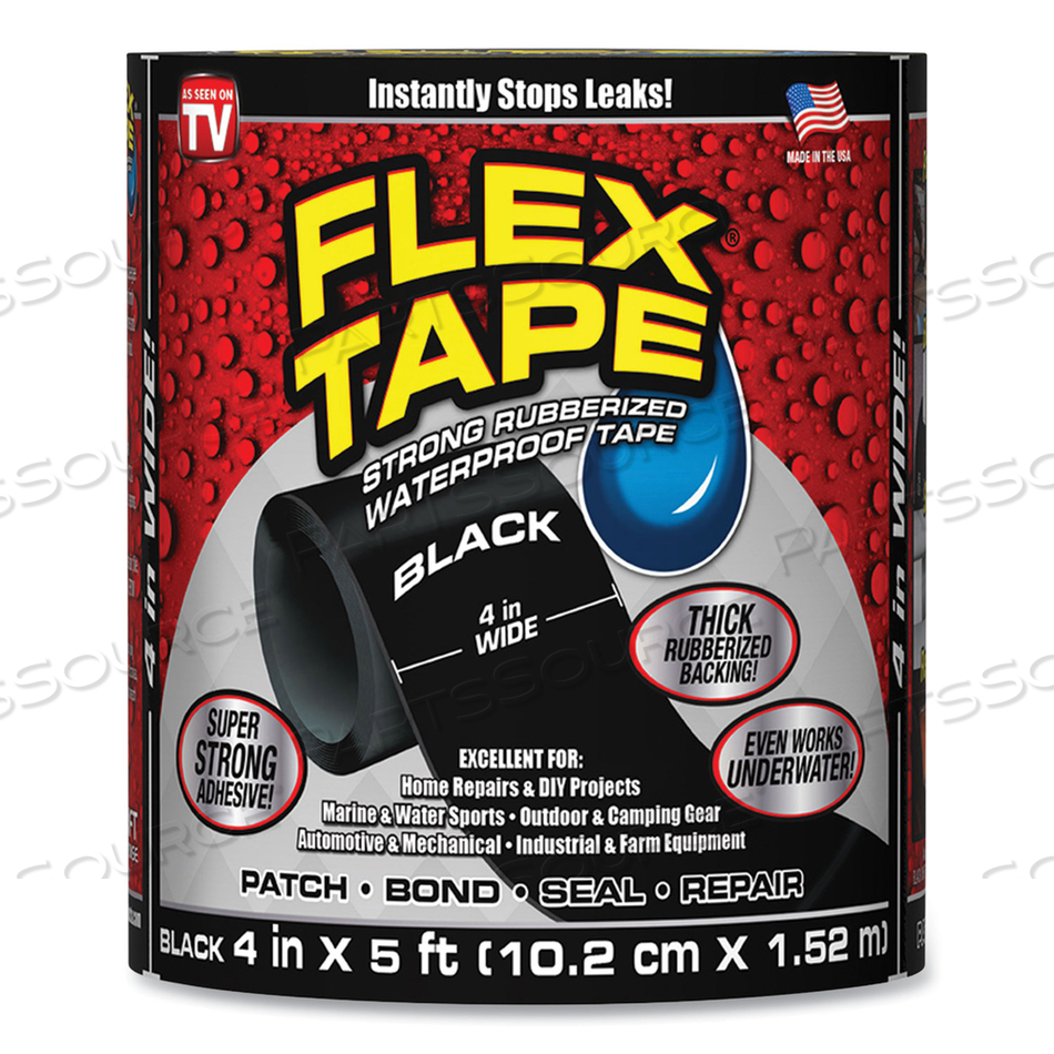 GENERAL PURPOSE REPAIR TAPE, 4" X 1.67 YDS, BLACK by Flex Seal GENERAL PURPOSE REPAIR TAPE, 4" X 1.67 YDS, BLACK by Flex Seal