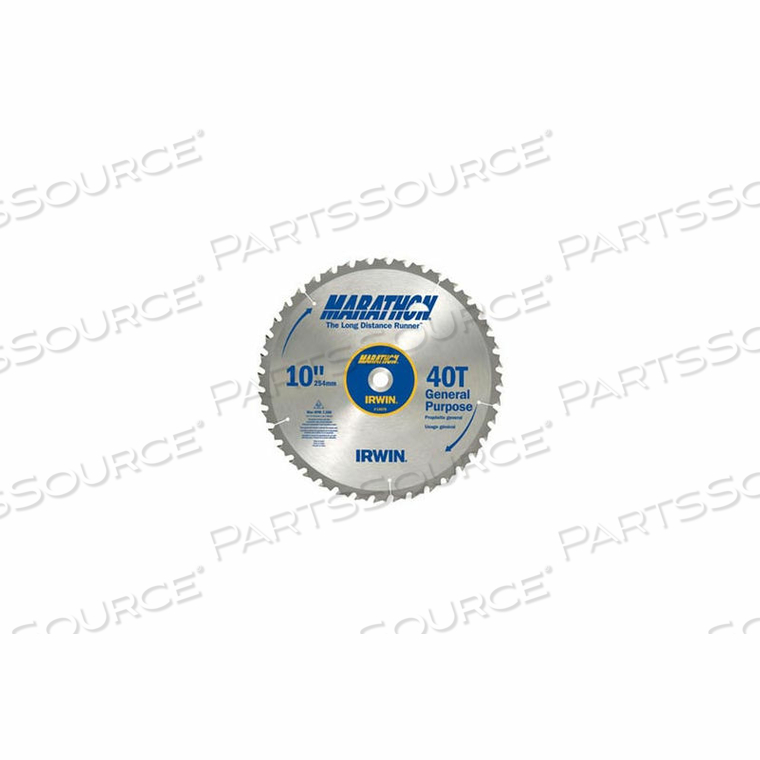 MITER / TABLE SAW BLADE-12" X 40T GENERAL PURPOSE, 1" ARBOR-CARDED by IRWIN Tools