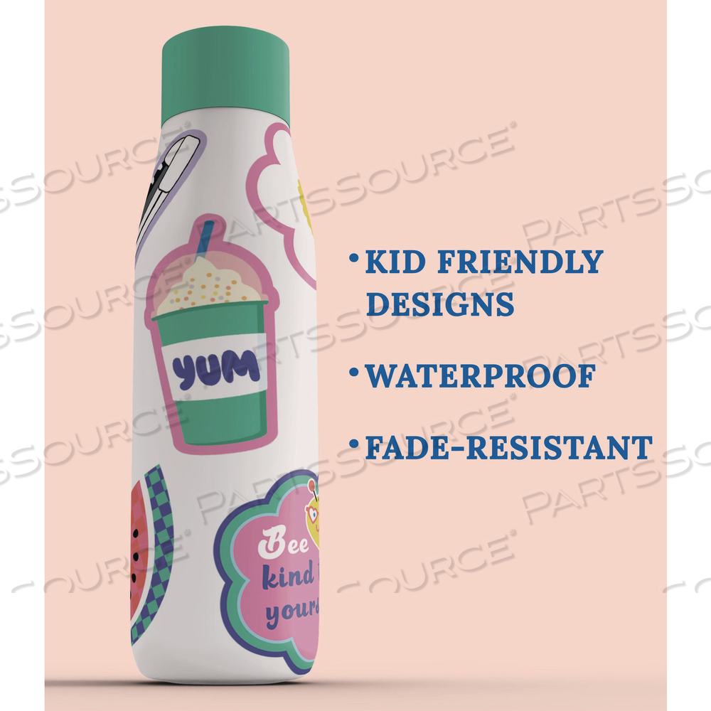 VINYL STICKERS, WE STICK TOGETHER, SMALL, ASSORTED, 100 STICKERS 