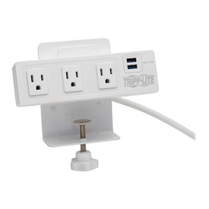 TRIPP LITE 3-OUTLET SURGE PROTECTOR POWER STRIP W/2-PORT USB CHARGING WHITE by Tripp Lite