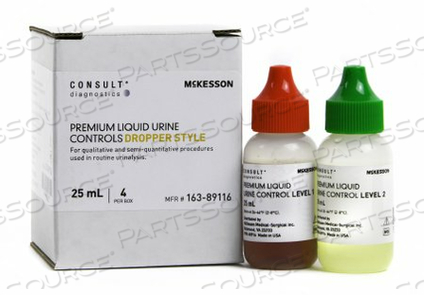 CONSULT™ PREMIUM LIQUID URINE DROPPER CONTROLS, 2 LEVELS (100 PER BOX) by McKesson CONSULT™ PREMIUM LIQUID URINE DROPPER CONTROLS, 2 LEVELS (100 PER BOX) by McKesson