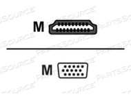 ADDON, ADAPTER CABLE, HDMI MALE TO HD-15 (VGA) MALE, 3 FT, BLACK, 1920 X 1200 (WUXGA) SUPPORT by ADDON ADDON, ADAPTER CABLE, HDMI MALE TO HD-15 (VGA) MALE, 3 FT, BLACK, 1920 X 1200 (WUXGA) SUPPORT by ADDON