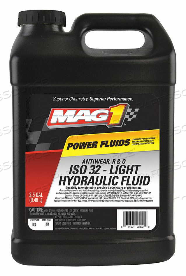 HYDRAULIC OIL AMBER 10W 2.5 GAL. by MAG 1