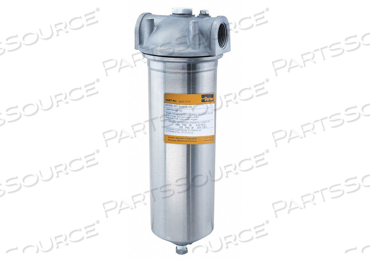 FILTER HOUSING 3/4IN NPT 5GPM 316 SS by Parker Hannifin Corporation