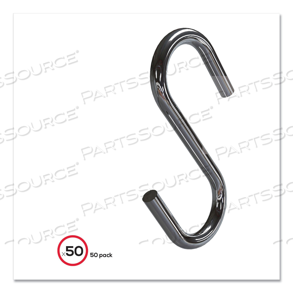 S HOOKS, METAL, SILVER by Deflecto