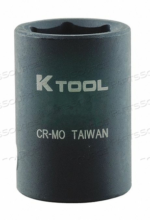 IMPACT SOCKET METRIC 19MM 1-1/2IN.L HEX by KTI IMPACT SOCKET METRIC 19MM 1-1/2IN.L HEX by KTI