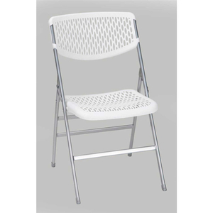 COMMERCIAL RESIN MESH FOLDING CHAIR - WHITE, PACK OF 4 by Cosco COMMERCIAL RESIN MESH FOLDING CHAIR - WHITE, PACK OF 4 by Cosco