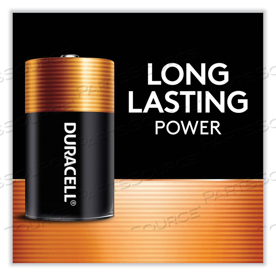 BATTERY, COPPERTOP, D, ALKALINE, 1.5V, 17000 MAH by Duracell