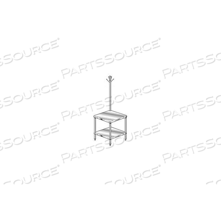 14 GAUGE MIXER STAND 304 STAINLESS STEEL - RACK & UNDERSHELF 30 X 30 