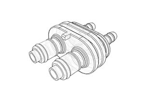 COUPLING INSERT, 1/4 IN DIA, ACETAL, WHITE, HOSE BARB, 120 PSI, 32 TO 180 DEG F, VALVED IN-LINE by Colder Products Company
