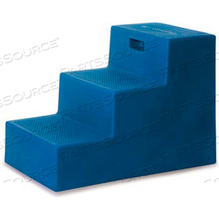 3-STEP MOUNTING STEP, BLUE, 22-1/2"H by High Country Plastics 3-STEP MOUNTING STEP, BLUE, 22-1/2"H by High Country Plastics