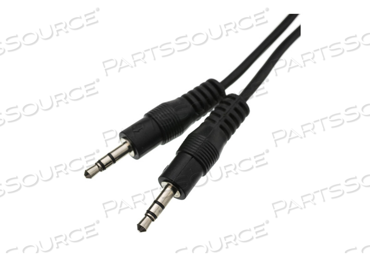 12FT 3.5MM STEREO MALE/MALE AUXILIARY AUDIO CABLE - BLACK by CableWholesale