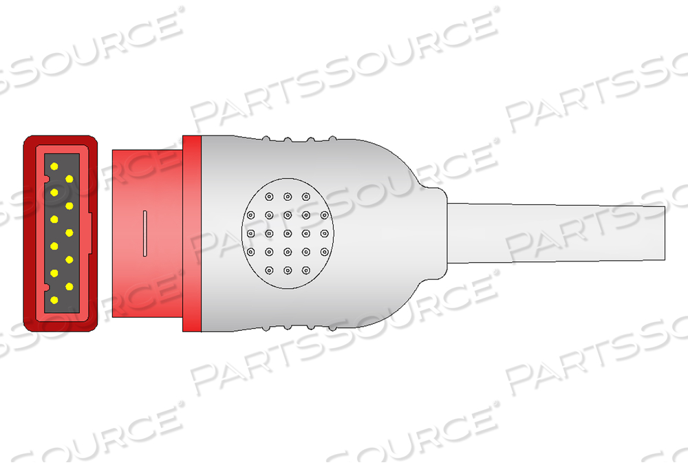 10 FT GE/MARQUETTE TO BAXTER-EDWARDS IBP TRANSDUCER ADAPTER CABLE 