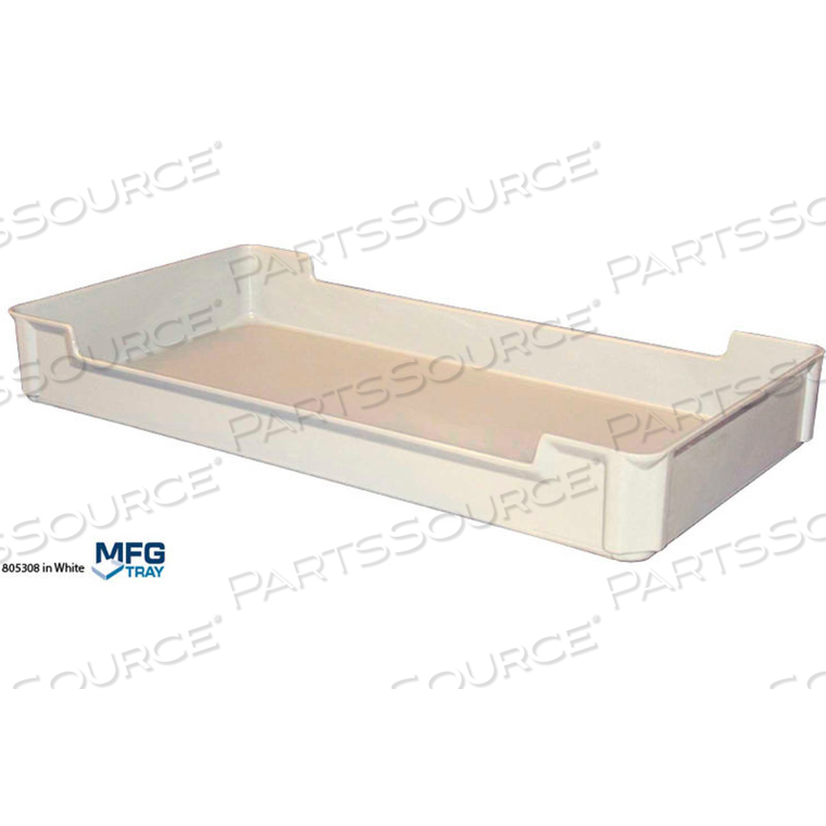STACKING VENTILATION TRAY WITH DROP SIDES 30 3/8" X 15 7/8" X 4 1/8" WHITE by Molded Fiberglass