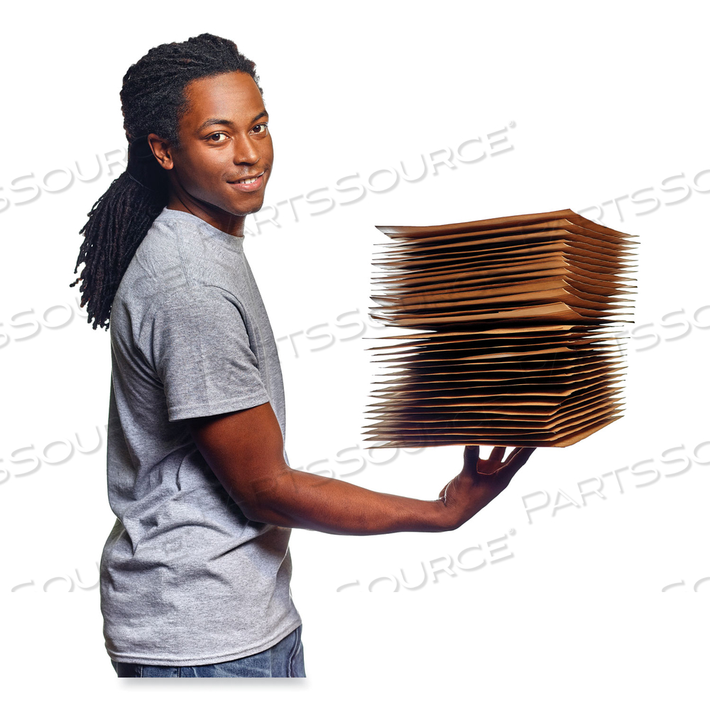 EVERTEC CURBSIDE RECYCLABLE PADDED MAILER, #0, KRAFT PAPER, SELF-ADHESIVE CLOSURE, 7 X 9, BROWN by Pregis