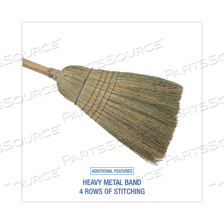 WAREHOUSE BROOM, CORN FIBER BRISTLES, 56" OVERALL LENGTH, NATURAL by Boardwalk WAREHOUSE BROOM, CORN FIBER BRISTLES, 56" OVERALL LENGTH, NATURAL by Boardwalk
