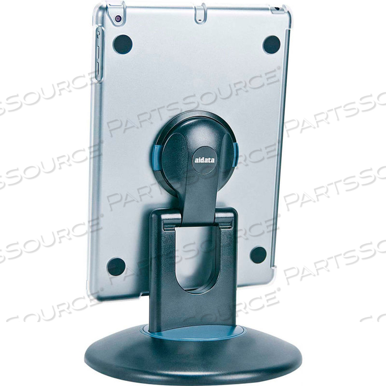 SPINSTATION FOR IPAD AIR 1, CLEAR SHELL WITH BLACK AND GRAY BASE by Aidata