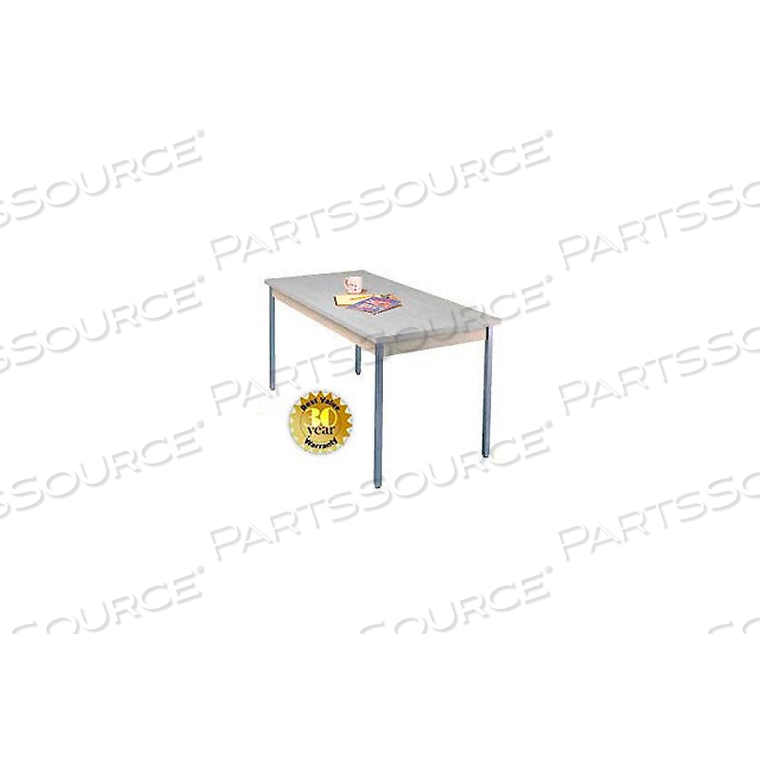 PLASTICS UTILITY TABLE - 36"W X 72"L - GRAY 