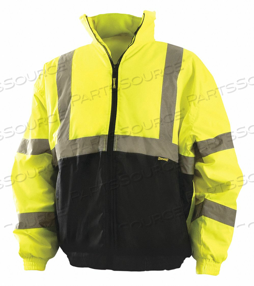 VALUE BOMBER JACKET CLASS 3 HI-VIS YELLOW WITH BLACK BOTTOM XL by Occunomix