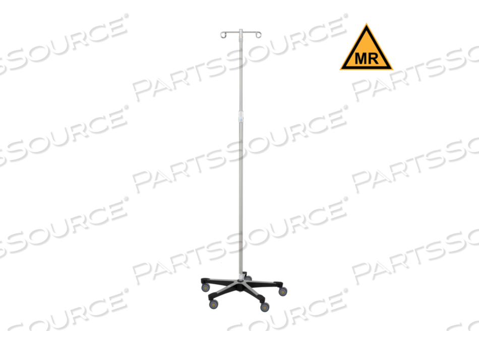 IV STAND 2 HOOK W/5 LEG BASE ON CASTERS MRI SAFE by Blickman IV STAND 2 HOOK W/5 LEG BASE ON CASTERS MRI SAFE by Blickman