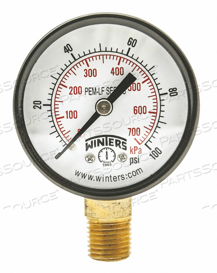 J1379 GAUGE PRESSURE 0 TO 100 PSI 2 IN. by Winters Instruments