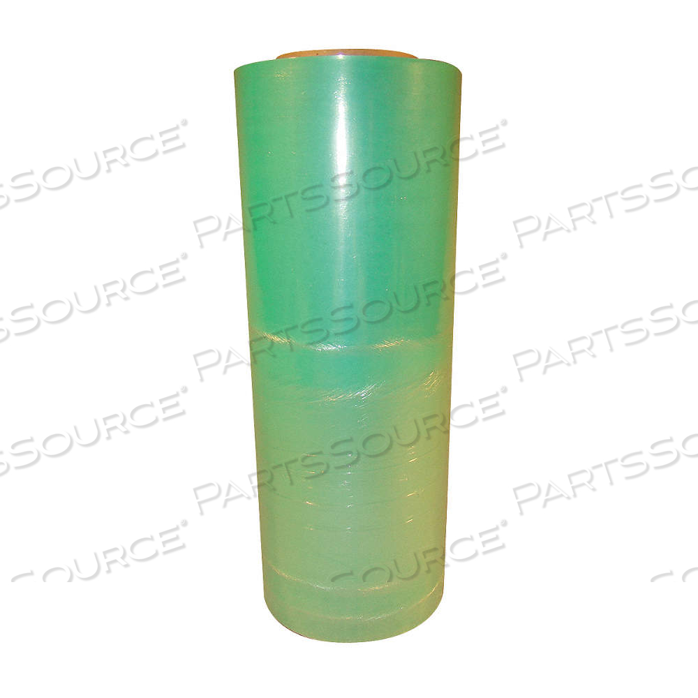 STRETCH WRAP, 70 GA GAUGE, 15 IN OVERALL WD, 1,500 FT OVERALL LG, LIGHT GREEN, STD DUTY by Approved Vendor