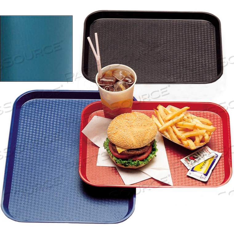 TRAY FAST FOOD 14" X 18", TEAL 