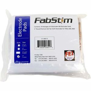FABSTIM SELF-ADHESIVE TENS ELECTRODES, ROUND 3" (7.6 CM), 4/PACK by Fabrication Enterprises FABSTIM SELF-ADHESIVE TENS ELECTRODES, ROUND 3" (7.6 CM), 4/PACK by Fabrication Enterprises