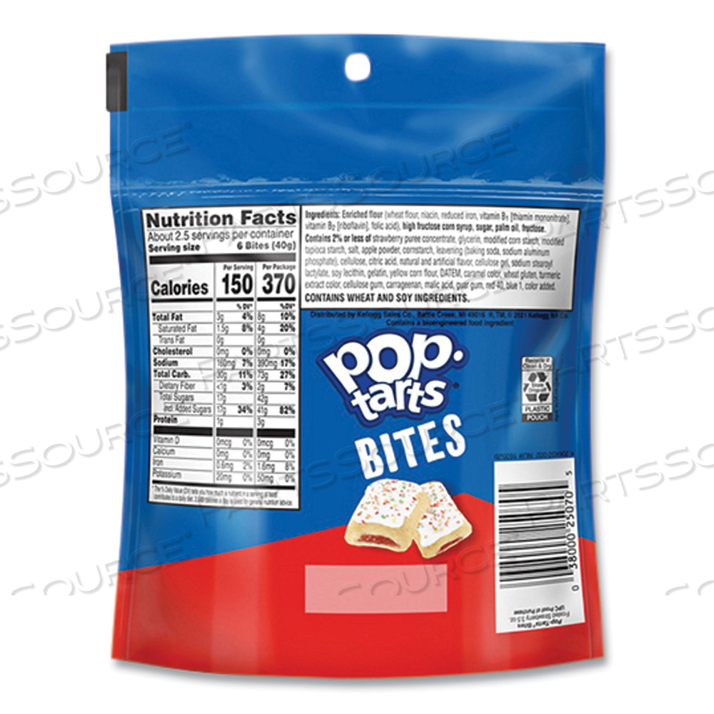 POP TARTS BITES, FROSTED STRAWBERRY, 3.5 OZ BAG by Kellogg's